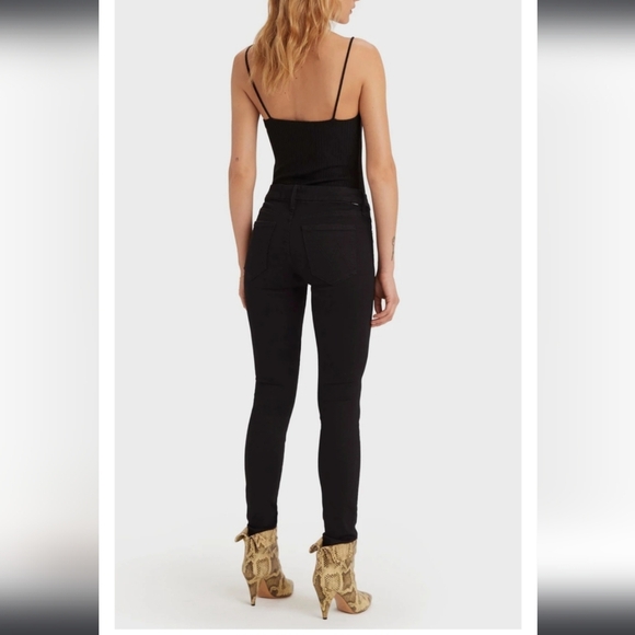 Mother Stunner Zip Ankle Step Fray Not Guilty Jeans Black Size 26 - Picture 1 of 10